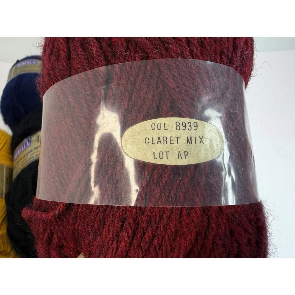 Bernat Berella 4 Knitting Worsted Gauge 100% Orlon Acrylic Lot 5 Gold Natural +